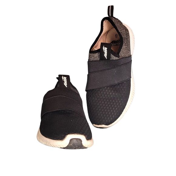 AVIA Black & Gray Fabric Upper Slip On Sneakers Women's Size 6 Memory Foam - Picture 2 of 7